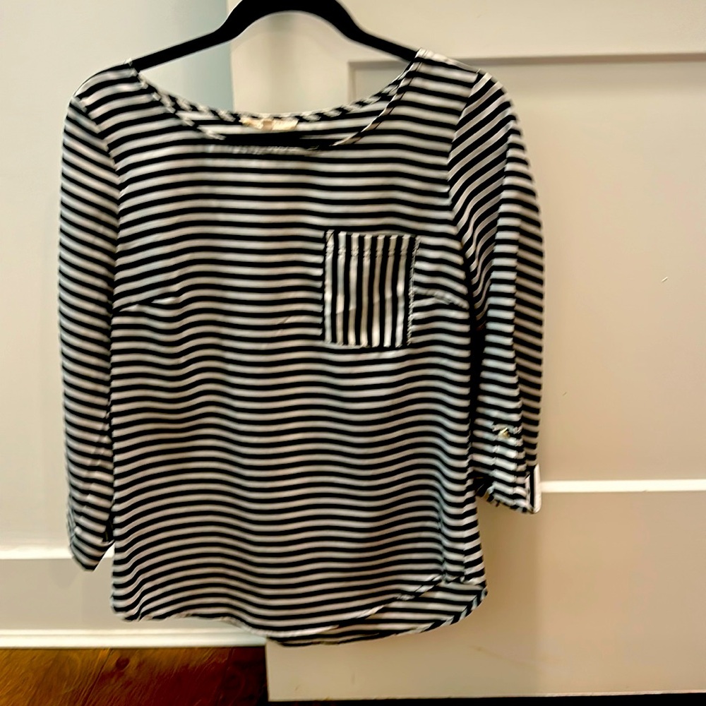 Black and white striped shirt